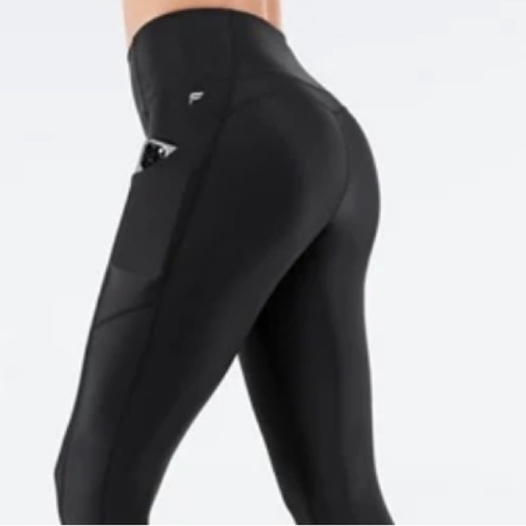 Fabletics oasis shine high waisted pocket seven eights leggings, new - Picture 4 of 7